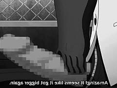 intriguing anime hentai footjob with cute characters