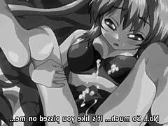 intriguing anime hentai footjob with cute characters