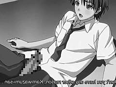 intriguing anime hentai footjob with cute characters