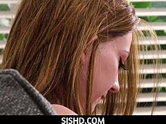 Stepsister Alex Jane craves stepbro’s cock non-stop. She’s hooked after one wild taste!