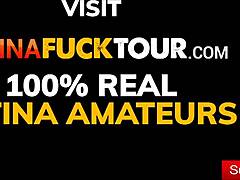 Yo, this hot Colombian neighbor gets her cheeks clapped hard in Airbnb!