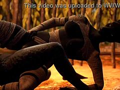 furry jackal and dragon scissor in wild game action 🐉🔥