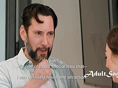 slumber party cutie catches her bestie's stepdad fapping at the party