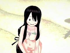 Tsuyu Froppy craves beach action in hot swimsuit - My Hero Academia