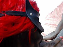 Ebony Babe Loves Sucking Monster Cock With Deepthroat And Sloppy Blowjob.