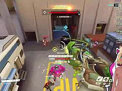 vtuber lewdneko plays overwatch gets spanked 😏