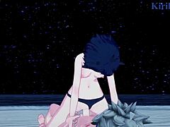 Noelle Silva and Secre Swallowtail with Nero and Asta in intense Black Clover hentai sex action!