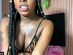 horny pregnant ebony guides your masturbation while playing with her pussy