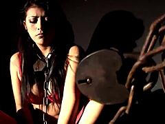 Watch latex fetish with gentle bdsm toys