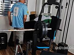 Employees Caught in Office Backroom with Ass Exposed