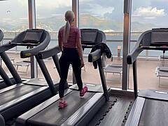 I sneak into her cruise ship room to fuck after gym! Damn!