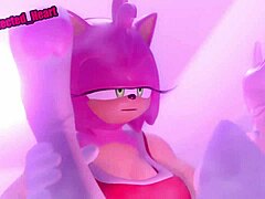 Amy subtly rides futa rouge in deepthroat blowjob and cowgirl creampie action