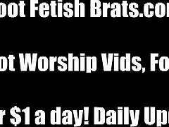 she puts her feet on my lap so i can suck her toes