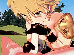 Genshin Impact Yaoi Aether Sucks Venti's Dick And Gets Fucked