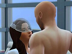 Liberty Lee In Sims 4 Wedding Bride Gets Bold Cumshot From Groom