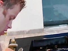 Latina babe relaxing by the fire