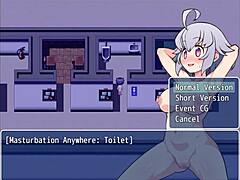 好奇暴露狂Serina Suzuyo在Hentai游戏中闪露