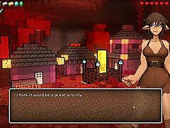 Hornycraft Parody Hentai Game Witch Tests Potion To Grow Giant Cock