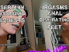 Ray Ray Xxx Cleans Counter Then Fucks, Sucks, And Footjobs Dildo.