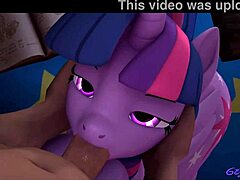 Twilight Sparkles in 3D Cartoon Hentai Gets Bent Over for Doggystyle and Blowjob Action