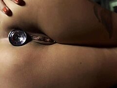 Caroleta Roots strips for hot anal tease