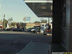 Lea Lexis Enjoys Sucking Through Gloryhole in Interracial Scenario