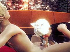 Uncensored Yaoi Femboy Handjob and Blowjob