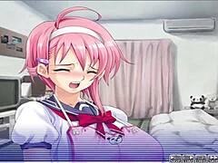 in apartment of love episode 5, he gropes her in the game anime hentai style