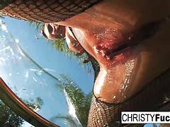 Christy Mack boldly masturbates her pussy