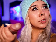 this college bbw girl sucks her boyfriend's cock online for cash