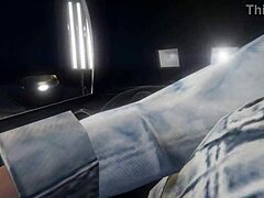 GTA 5 hooker gets picked up in first-person car action.