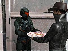 Horny Blonde Gives Passionate Blowjob to Her Breast Friend