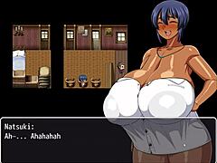 tanned girl natsuki hentai game ep 1 huge tits flashing to help the captain jerk off 😍