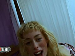 Skinny blonde milf with big pussy gets her ass fucked suggestively