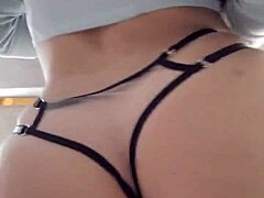 latina with big ass in thong on webcam chatting away