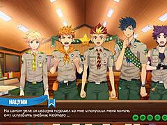 Game friends camp episode 36 features Keitaro's diary with Russian voiceover.