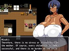 Tanned girl natsuki hentai game ep 2 pervy carpenter wants to massage this massive boobs