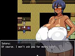 Tanned girl natsuki hentai game ep 2 pervy carpenter wants to massage this massive boobs