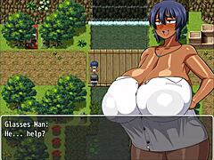 Tanned girl natsuki hentai game ep 2 pervy carpenter wants to massage this massive boobs