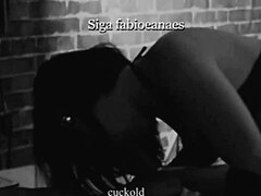 Hotwife bangs lover right in front of cuckold husband