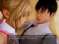 College anime babe with big tits rides a monster cock in wild scene