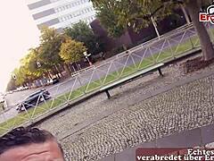 German milf picked up for public street sex date