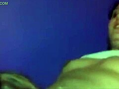 Sexy teen amateurs lick wet shaved pussies on webcam with dildo