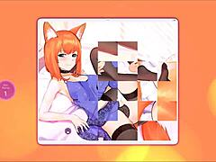 catgirl waifu 2 uncensored part 2 with foxy girl playing games and using toys 😘