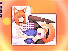 catgirl waifu 2 uncensored part 2 with foxy girl playing games and using toys 😘