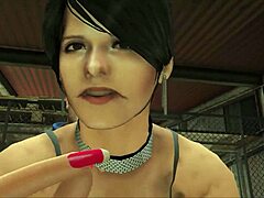 cristina gets fucked by 2 mechanics in the workshop