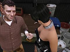 cristina gets fucked by 2 mechanics in the workshop