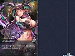 i pull tiamat's nipples in this 3d anime game to make her cum