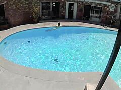 Gigi Breeze's Outdoor Pool Blowjob Adventure