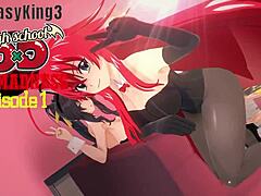 Rias Gremory在HS DxD NTR狂热幻想中渴望大屌